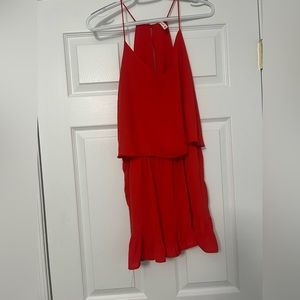 Red ruffle romper - never been worn